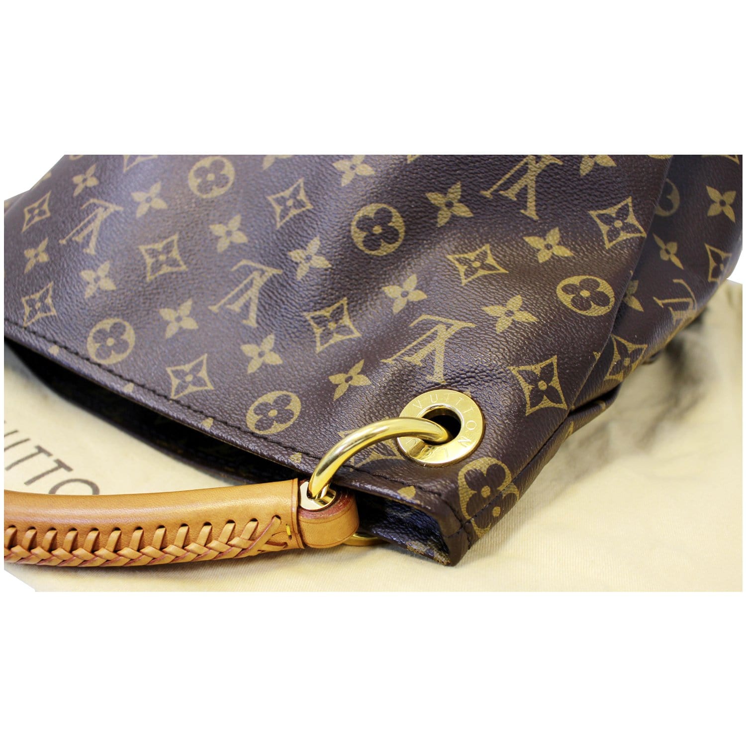 LOUIS VUITTON Artsy MM Monogram Canvas Shoulder Bag Brown