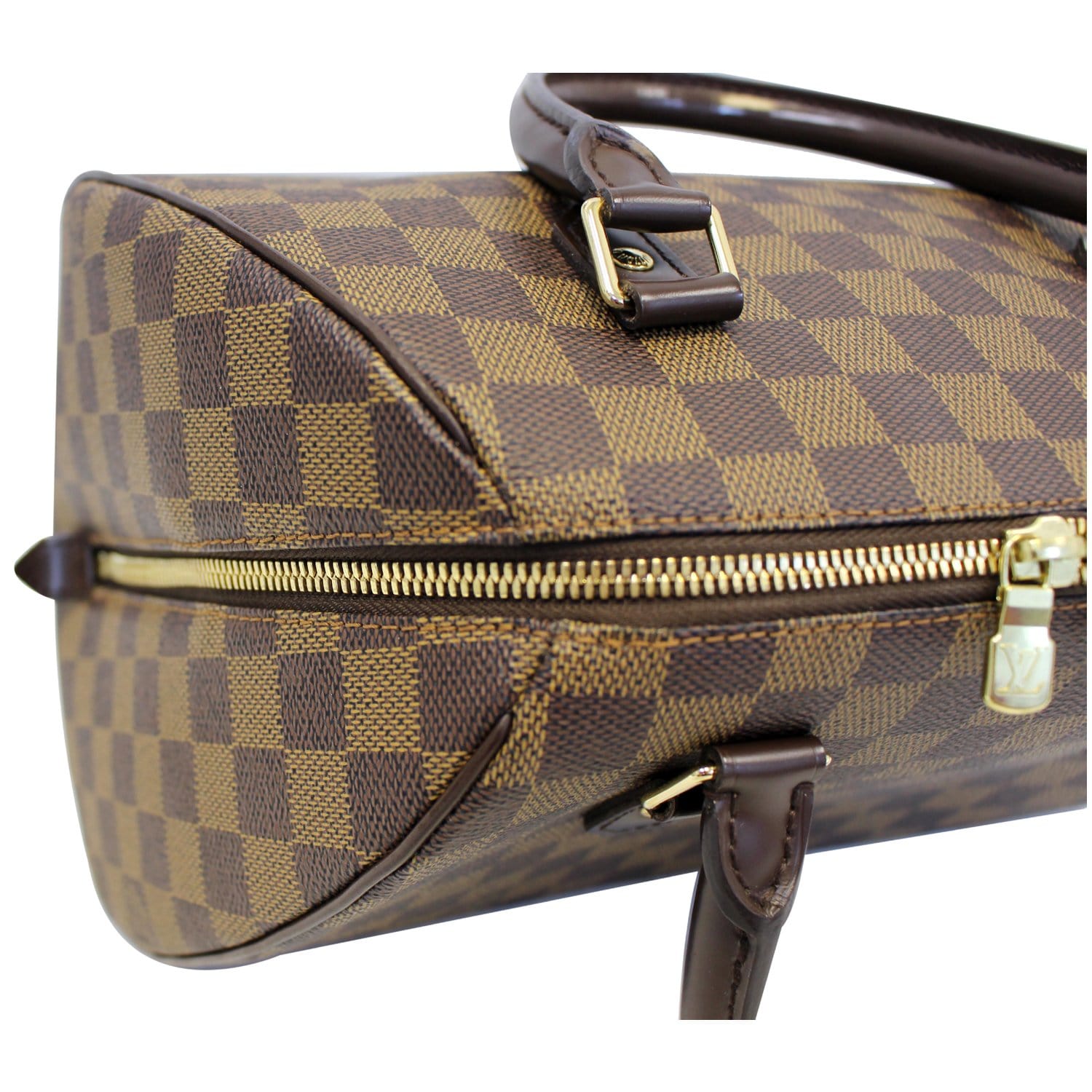 LOUIS VUITTON Ribera MM Damier Ebene Satchel Bag Brown-US