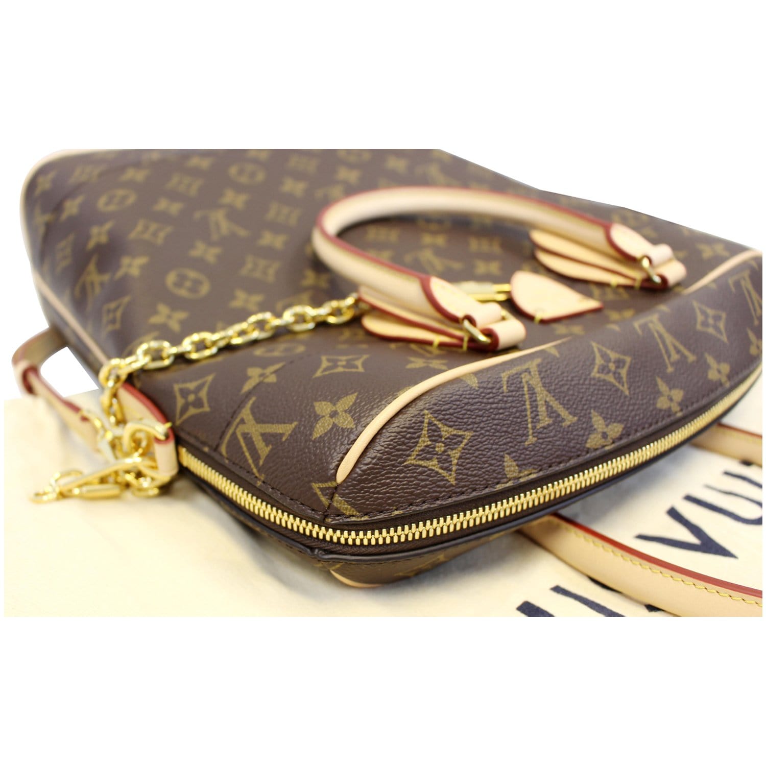 LOUIS VUITTON Carry All MM Monogram Canvas Shoulder Bag Brown-US