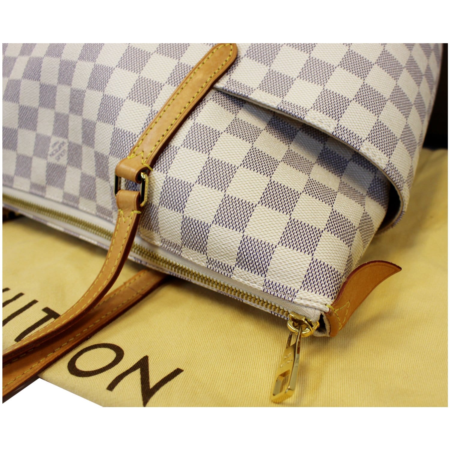 LOUIS VUITTON Totally MM Damier Azur Shoulder Handbag