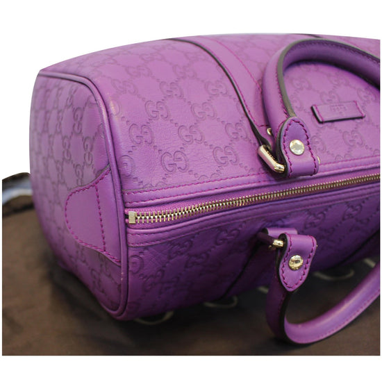 Gucci Purple Guccissima Treasure Handbag Grey Leather Pony-style calfskin  ref.222987 - Joli Closet