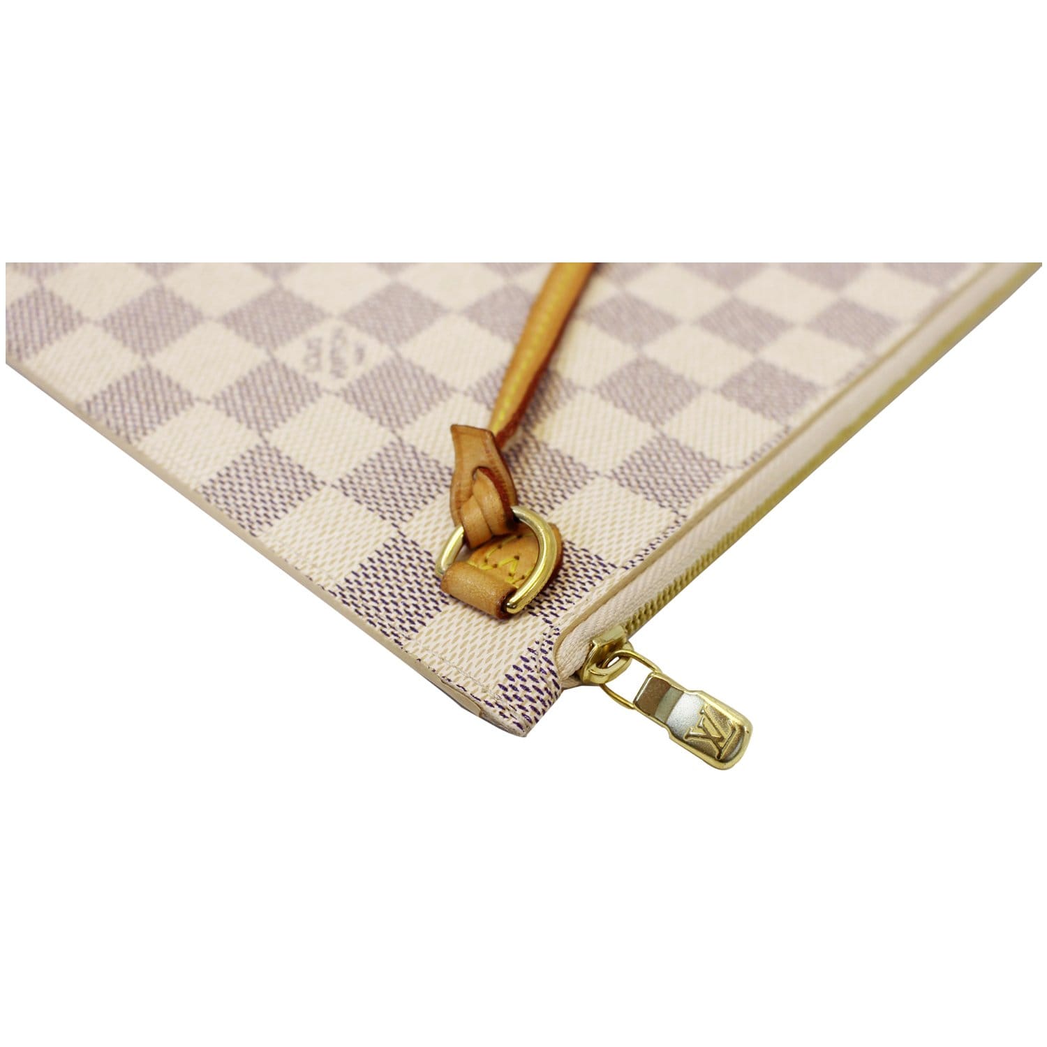 LOUIS VUITTON Pochette Wristlet Pouch Neverfull MM Damier Azur-US