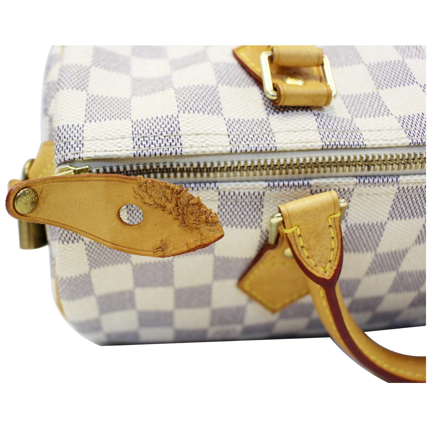 LOUIS VUITTON Speedy 30 Damier Azur Satchel Handbag-US