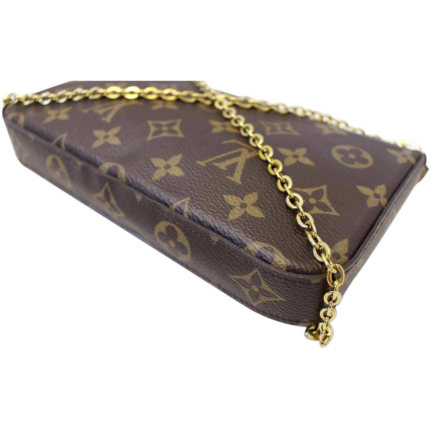 LOUIS VUITTON Pochette Felicie Owl Monogram Chain Crossbody Bag-US