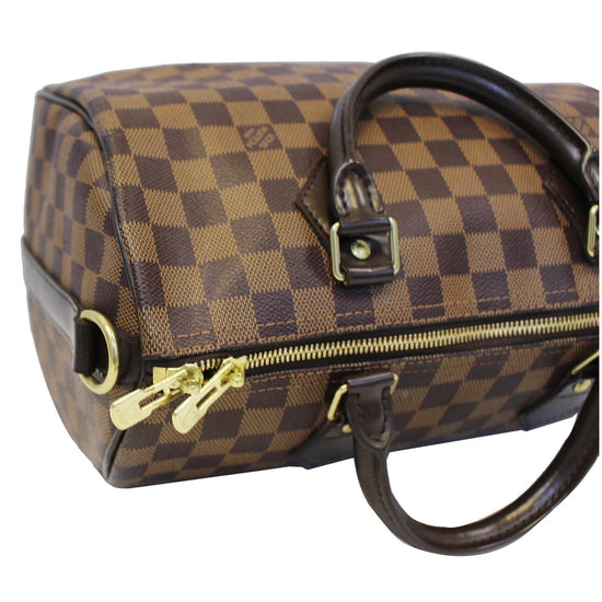 Speedy bandoulière leather handbag Louis Vuitton Brown in Leather - 32039404