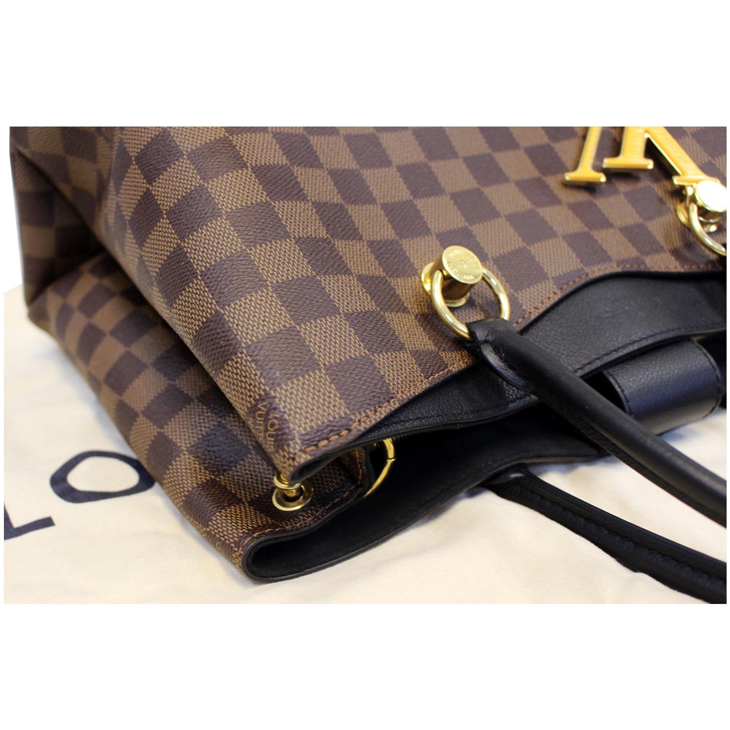 LOUIS VUITTON LV Riverside Damier Ebene Shoulder Bag Noir-US