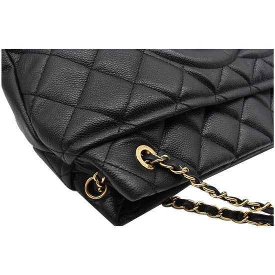 CHANEL Caviar Quilted Timeless CC Shopping Tote Black 1296262