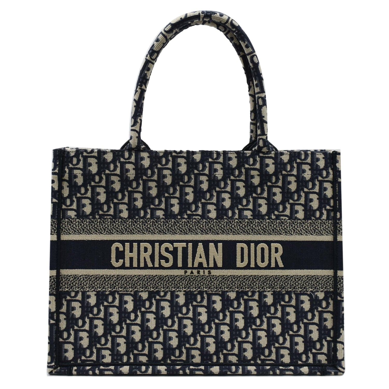 Christian DIOR Book Tote medium light-blue Oblique