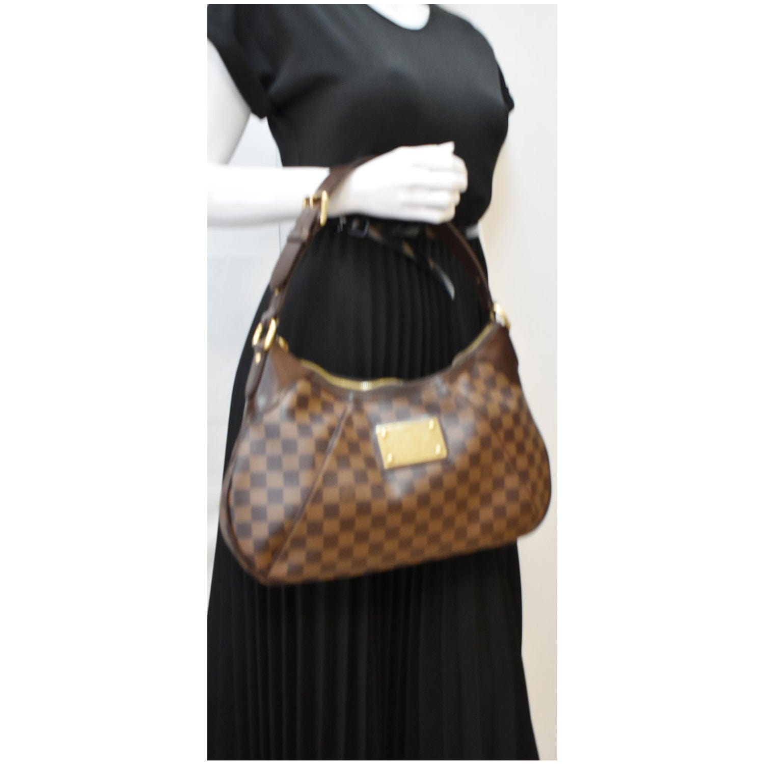 Louis Vuitton Thames Monogram Shoulder Bag GM Brown Canvas for sale online   eBay