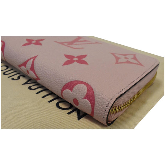Louis Vuitton Pattern Print, Pink, Yellow Canvas Zippy Wallet