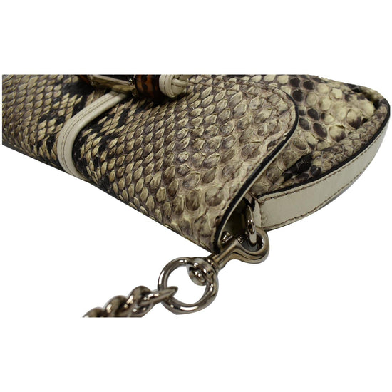 Gucci Python Bamboo Croisette Evening Bag