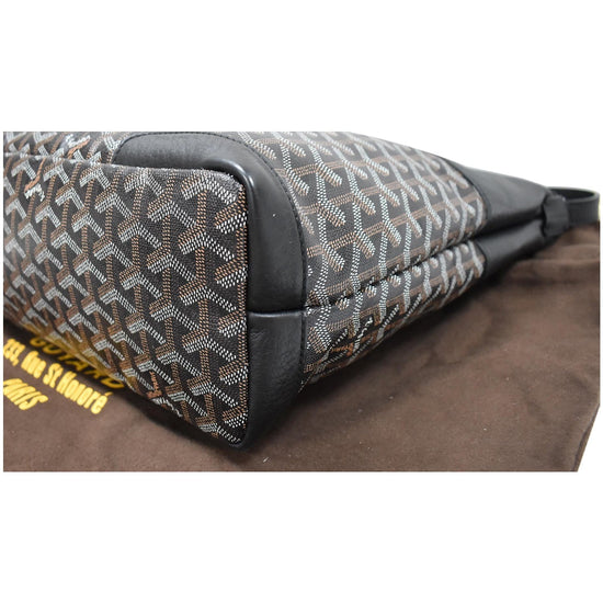 Goyard Grey Chevron Coated Canvas/Leather Grenadines Shoulder Bag Cloth  ref.789806 - Joli Closet