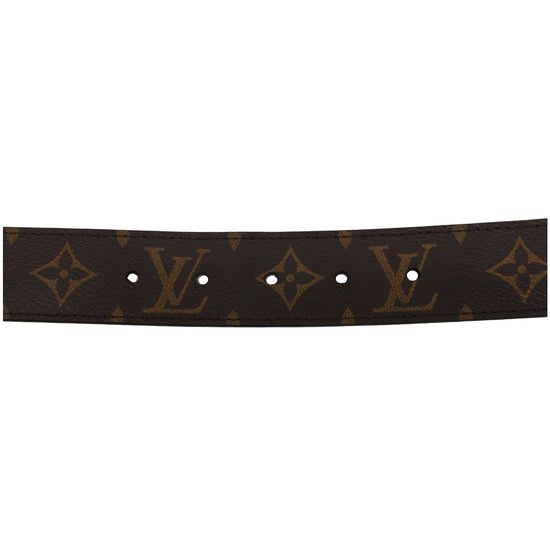 Shape leather belt Louis Vuitton Brown size M International in Leather -  32393251