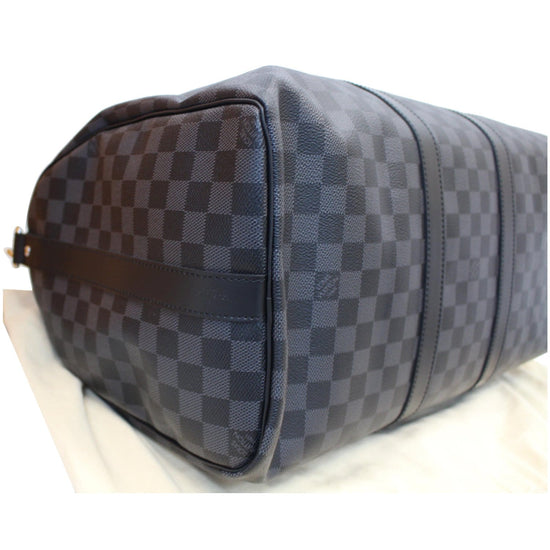 Authentic Louis Vuitton Keepall 45 Bando in Damier Graphite #0240153