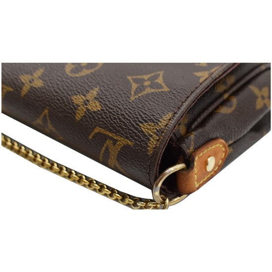 Félicie leather clutch bag Louis Vuitton Brown in Leather - 32517370