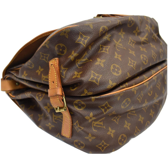 Louis Vuitton Saumur Handbag Monogram Canvas 35 Brown 22106025