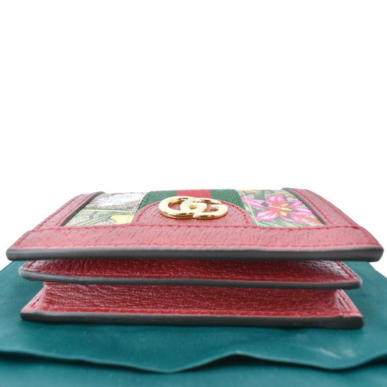 Gucci Ophidia GG Flora Card Case Wallet in Red –