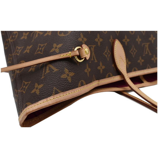 Neverfull cloth tote Louis Vuitton Brown in Cloth - 31767000