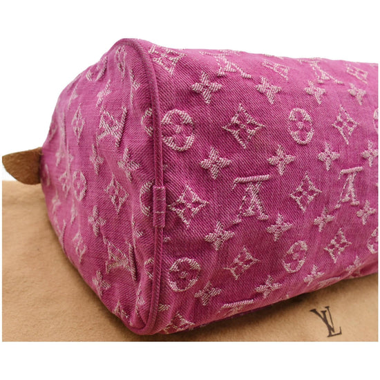 LOUIS VUITTON Vintage 2006 Hot Pink Denim Monogram Neo Speedy Zip Closure  Bag