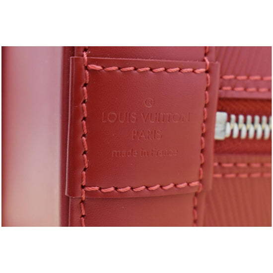 Alma LOUIS VUITTON leather red painted monogram GM bag - VALOIS