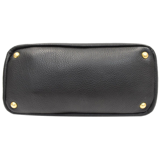 Prada Clutch Portafoglio Black Vitello Leather Bag