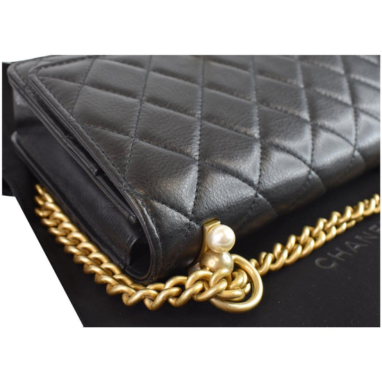 Chanel 2022 Pearl Wallet On Chain - Black Crossbody Bags, Handbags -  CHA942583