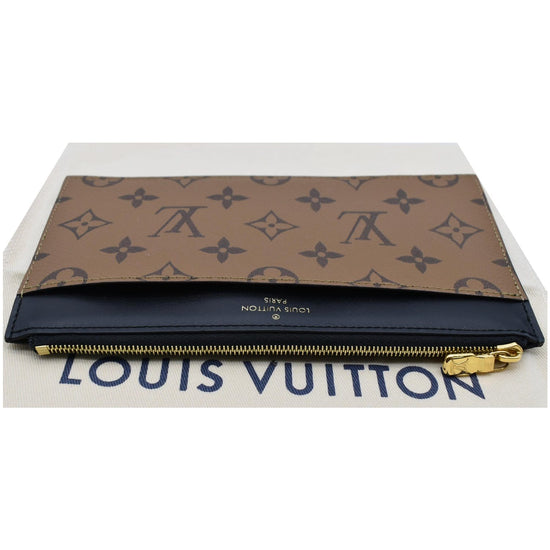 LV LV Unisex Slim Purse Black Monogram Reverse Coated Canvas Cowhide  Leather in 2023