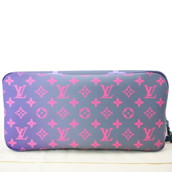 LOUIS VUITTON Neverfull MM Monogram Canvas Tote Bag Midnight Fuchsia