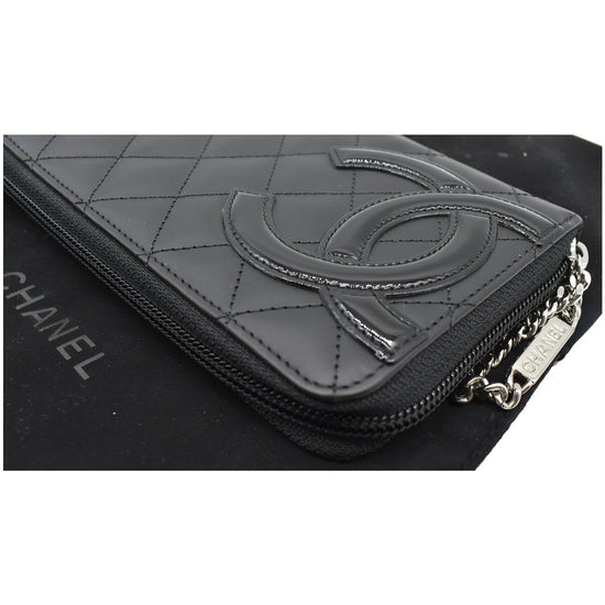 Chanel Black Quilted Leather Cambon Ligne Key Pouch Change Keychain  ref.387504 - Joli Closet