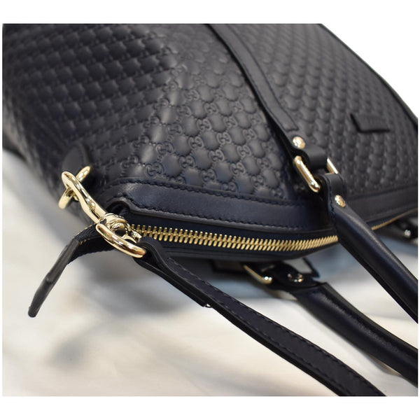 GUCCI Dome Micro Guccissima Leather Shoulder Bag Black 449657