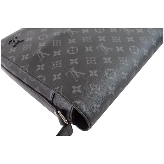 Louis Vuitton, Bags, Auth Louis Vuitton Monogram Eclipse District Mm Nm  M440 Mens Shoulder Bag