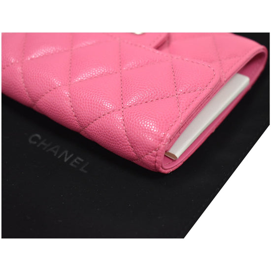 CHANEL Caviar Quilted Medium Flap Wallet Pink 1272328