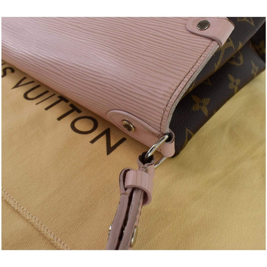 Authenticated used Louis Vuitton Handbag Saint Michel Pink Brown Rose Ballerina Monogram EPI M44033 Leather CA3197 Louis Vuitton LV Bag Flap 2Way