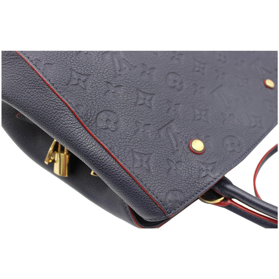 Louis Vuitton Navy Monogram Empreinte Montaigne MM QJB0B7EHNA002