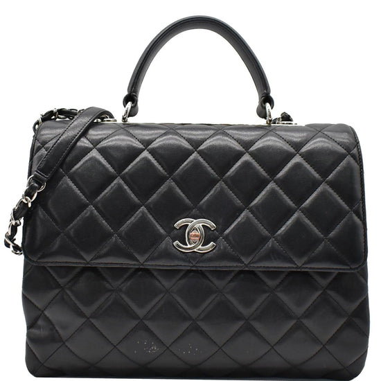 Trendy cc flap leather handbag Chanel Black in Leather - 18484635