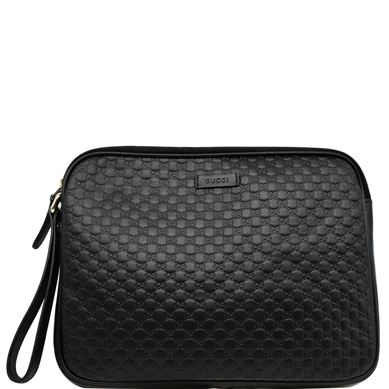 Gucci Microguccissima Leather Clutch Bag Black - DDH