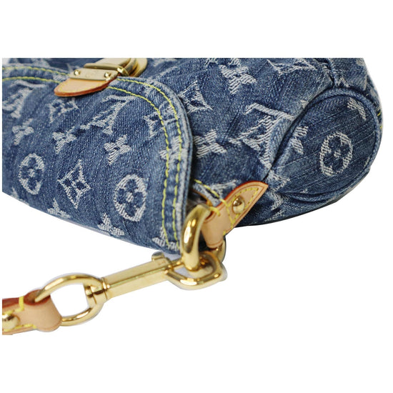 Pleaty Denim Monogram – Keeks Designer Handbags