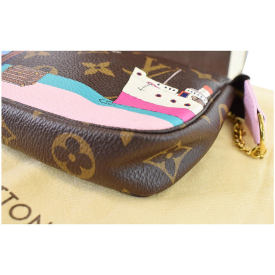 Louis Vuitton Bag Mini Pochette 2016 Christmas Animation Transatlantic  Monogram!