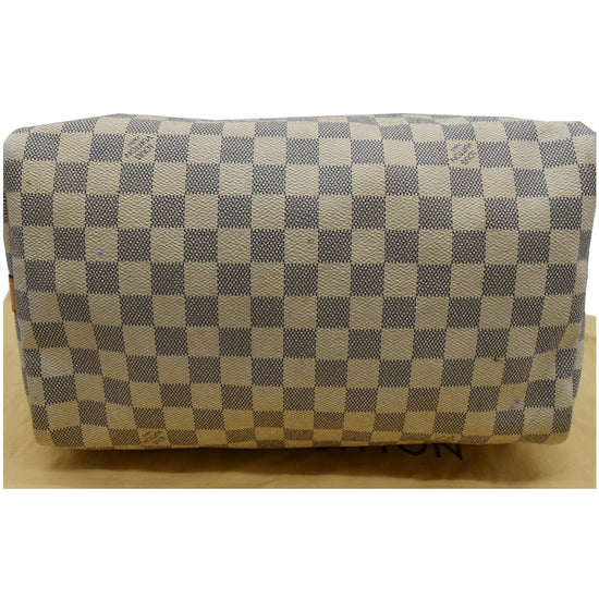 Louis Vuitton speedy Bandouliere 30 Damier Azur Shoulder Hand Bag Added  Insert Preowned White Leather ref.673912 - Joli Closet