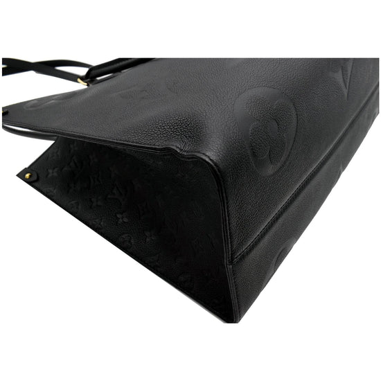 Authenticated Used Louis Vuitton LOUIS VUITTON ON THE GO GM Tote Bag  Shoulder Monogram Implant Leather Black Handbag M44925 