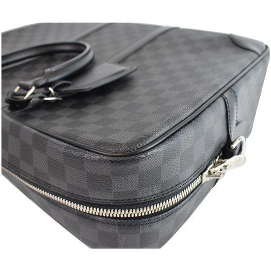 Louis Vuitton, Bags, Louis Vuitton Documents Voyage Bag Laptop Black Gray  Checkered