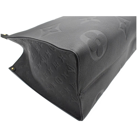 Louis Vuitton Onthego GM Monogram Empreinte Tote Bag Black For