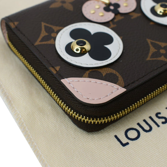 LOUIS VUITTON Dog Zippy Wallet Purse Monogram Canvas Brown M67246