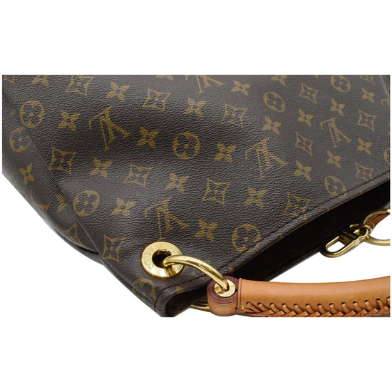 LOUIS VUITTON Artsy MM Monogram Canvas Hobo Bag Brown