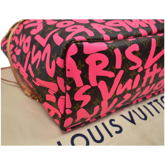 Louis Vuitton 2009 Pre-owned Monogram Graffiti Neverfull GM Tote Bag - Pink