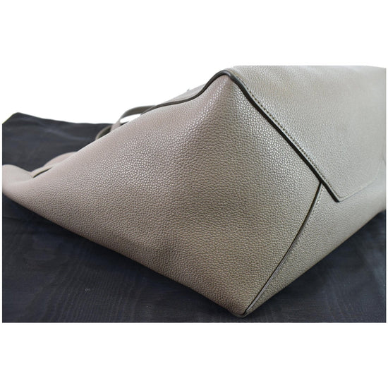 Celine Cabas Phantom Grained Calfskin Leather Tote Bag Taupe