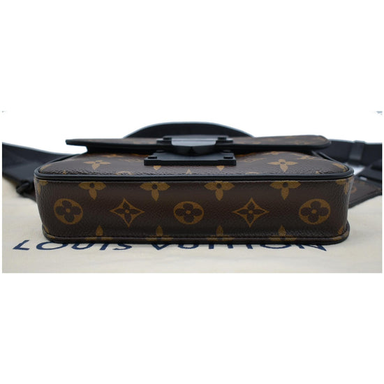 LOUIS VUITTON S-Lock Sling Monogram Macassar Crossbody Bag