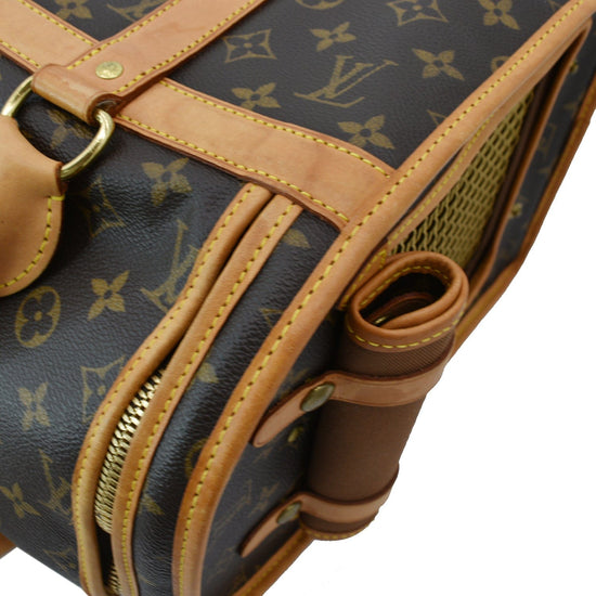 LOUIS VUITTON Sac Chien 40 Monogram Canvas Dog Carrier Bag Brown