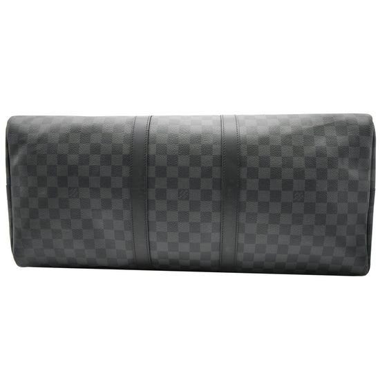 Keepall 55 Bandouliere Damier Graphite – Keeks Designer Handbags