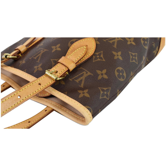 Louis Vuitton Brown Monogram Petit Bucket Leather Cloth ref.597376 - Joli  Closet